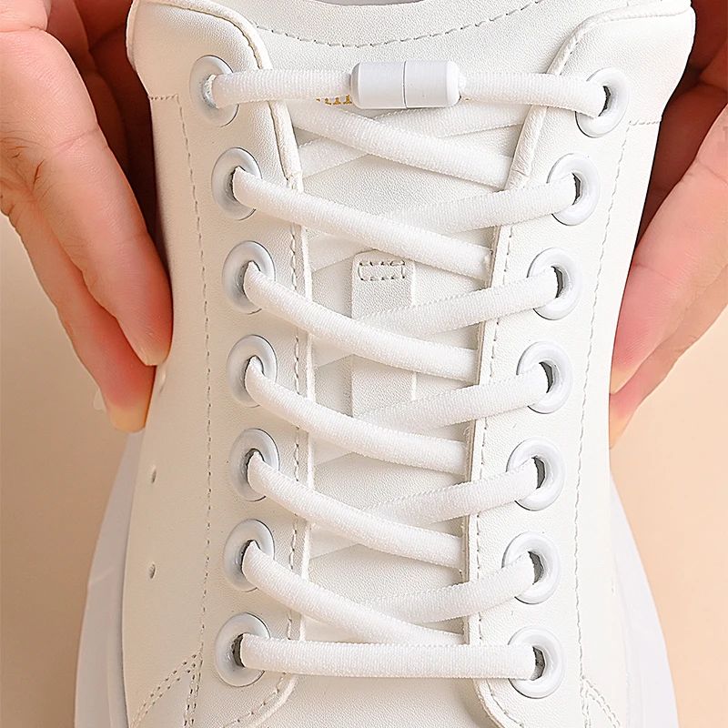 Elastic No Tie Shoelaces With Metal Lock brown 39.97 In