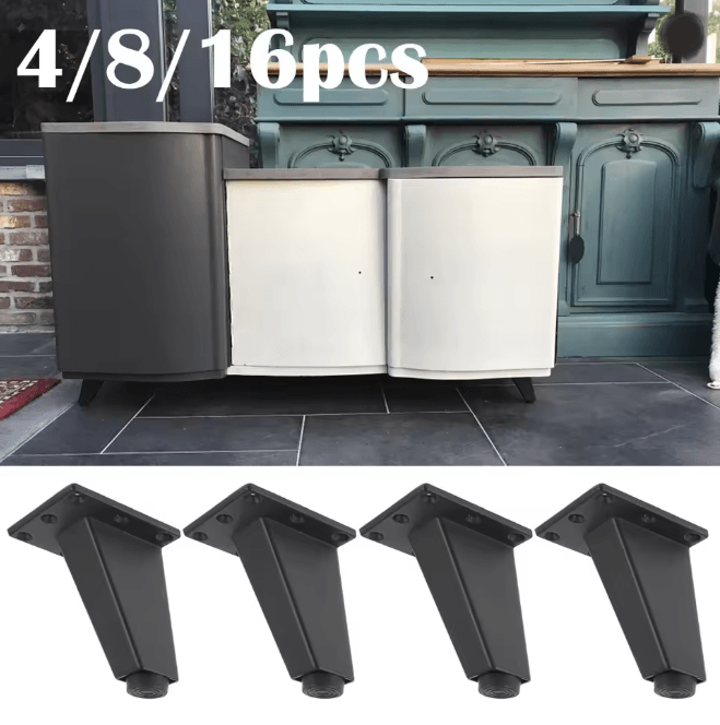 Adjustable Metal Furniture Legs Non Slip Support Feet For Sofa Bed And Cabinets 16pcs 8cm