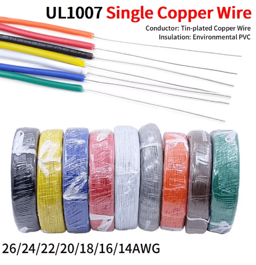 Single Core Tinned Copper Wire PVC Insulated Solid Electric Cable 14tto 26 AWG 5M 20M orange 20m 18awg