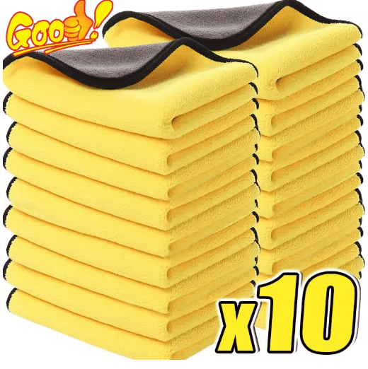 Professional Microfiber Car Cleaning Towels Ultra Absorbent Detailing & Drying Cloths (10 1 Pcs) 30x30cm 1pc