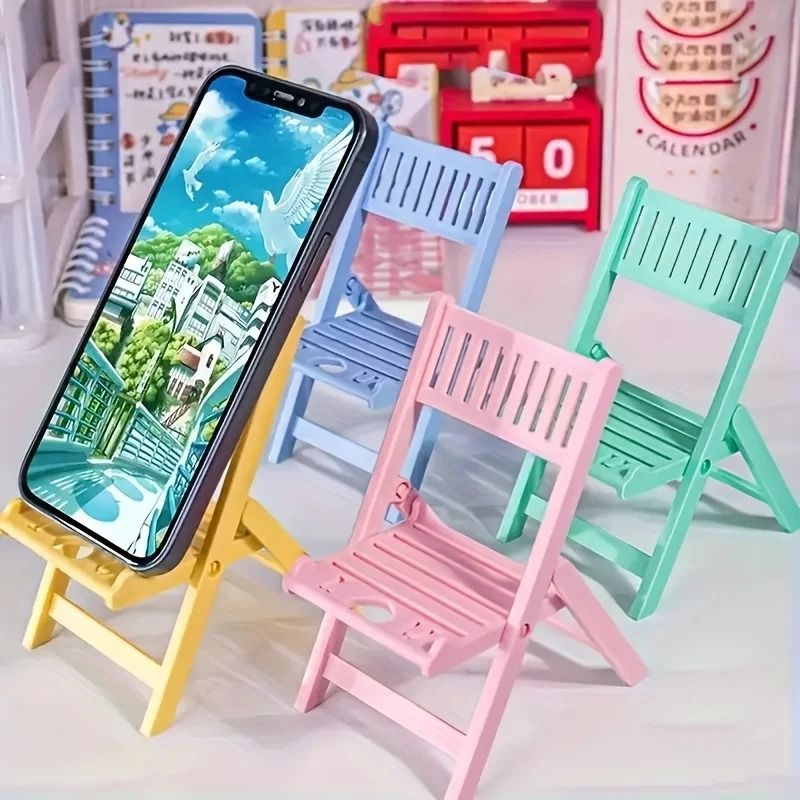 6 Pcs Mini Beach Chair Cell Phone Stand 6 Pcs Mini Beach Chair Cell Phone Stand