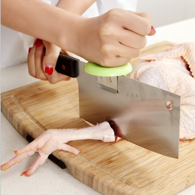 Stainless Steel Knife Cap: Dual Purpose Kitchen Chopping Booster Knife Holder Stainless Steel Knife Cap: Dual Purpose Kitchen Chopping Booster Knife Holder