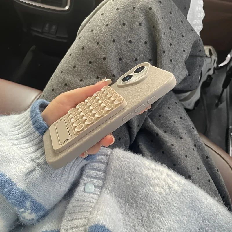 FlexHold Silicone Suction Cup Phone Stand Foldable Desktop Phone Holder With Strong Grip black