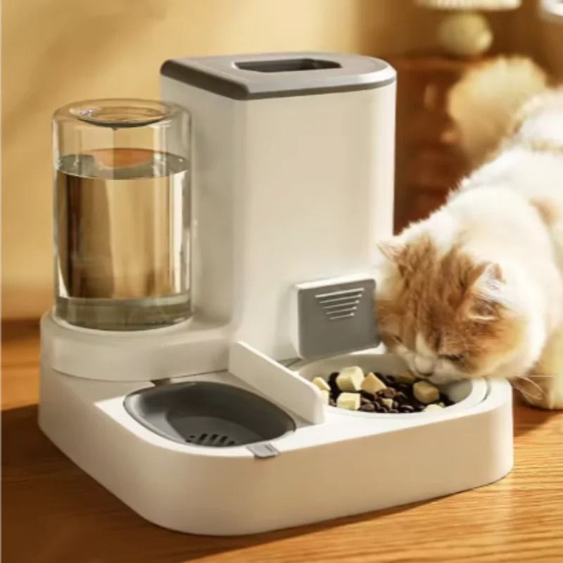 FreshFlow 2 In 1 Cat Feeder And Automatic Pet Water Dispenser blue