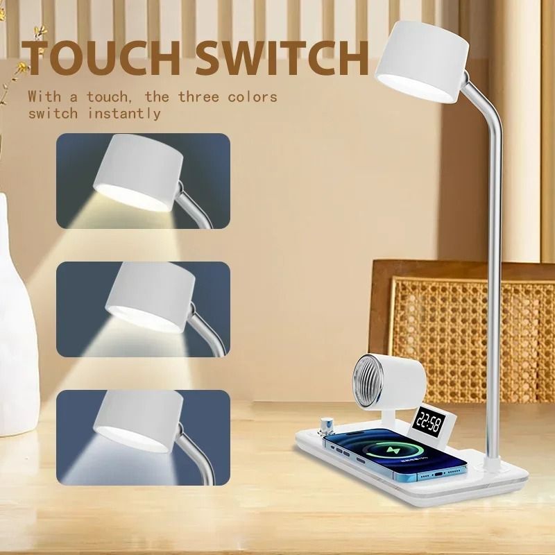 Multifunction Bluetooth Wireless Charging Table Lamp white
