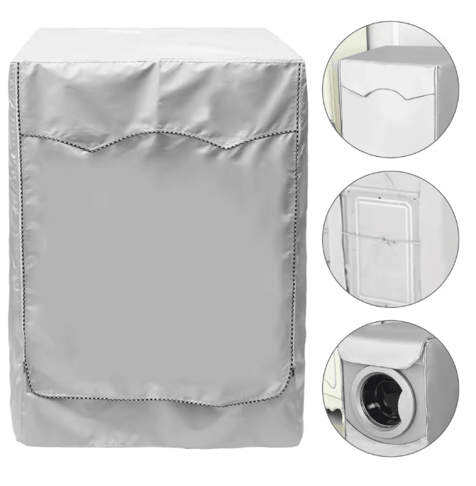 ShieldPro Waterproof Washing Machine Cover Dustproof Sun Protection Laundry Protector 60x60x85cm