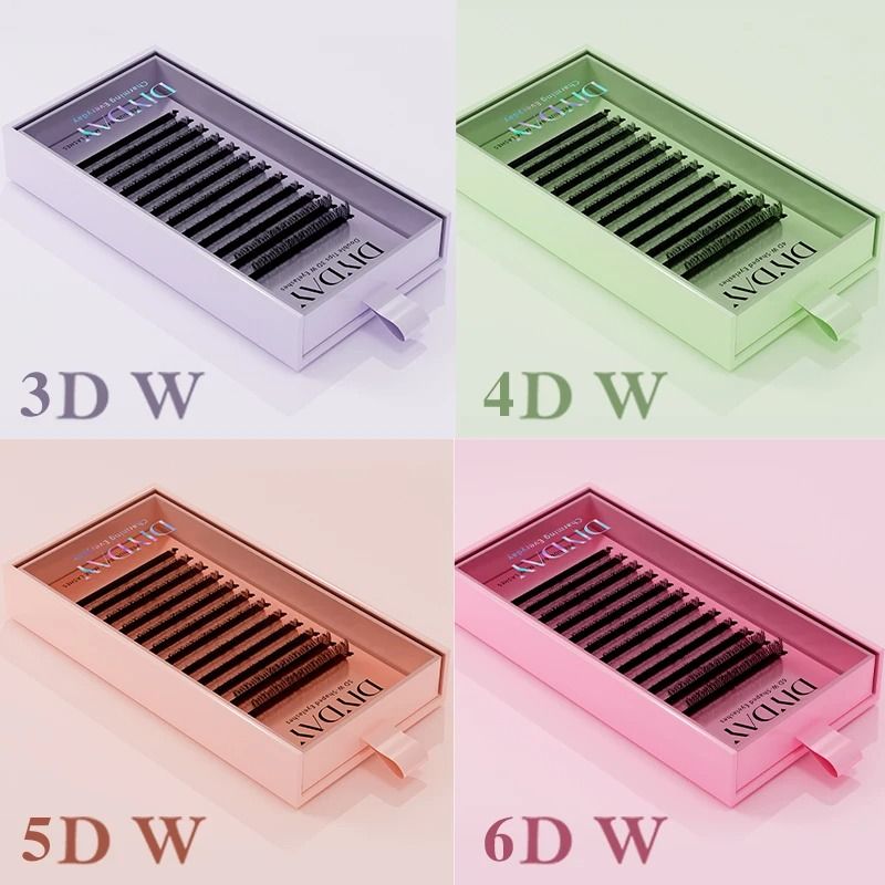 Volumetric Bloom W Series Eyelash Suite double Tips 3d Lash 0.35 0.59in Mix d