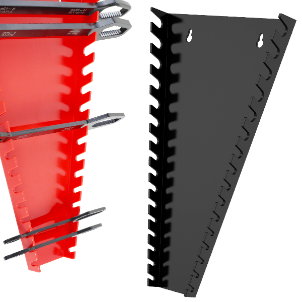 Wrench Spanner Holder Organizer, Wall Mounted Tool Tray Rack, Garage Storage Rail Bracket, Household Tool Organizer green Black