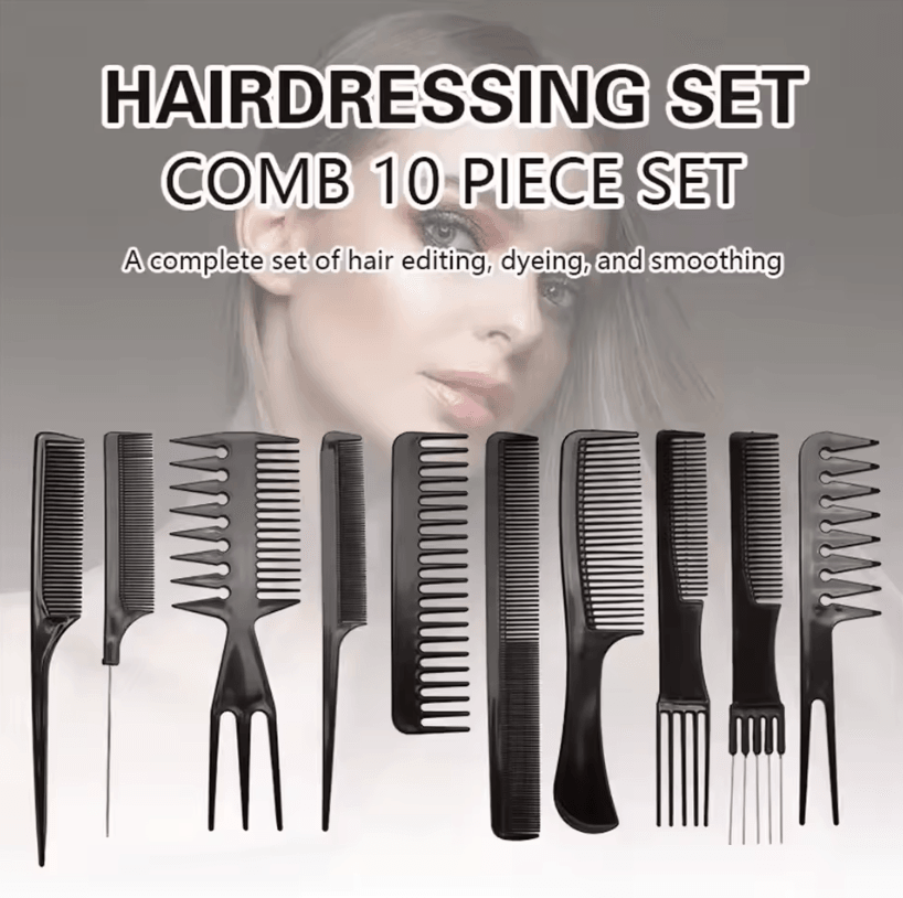 10PCS Professional Comb Set Multifunctional Anti Static Hair Care And Hairdressing Styling Salon Tool Accessories 10PCS Professional Comb Set Multifunctional Anti Static Hair Care And Hairdressing Styling Salon Tool Accessories