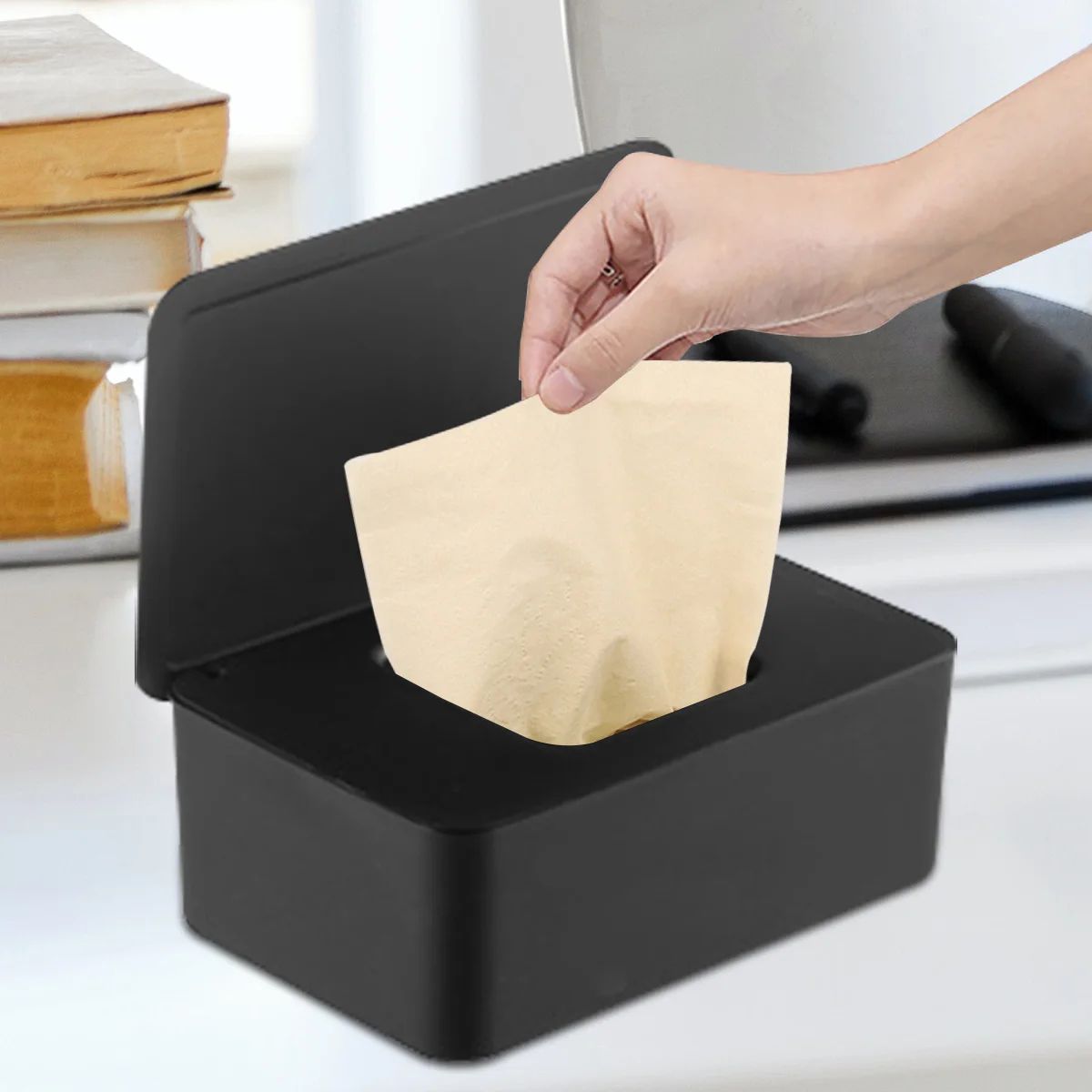 Portable Wet Wipes Dispenser Box white