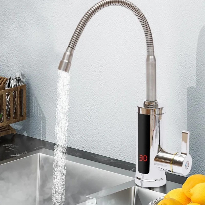 LCD Electric Tap Instant Heater Rotatable Kitchen Faucet Bathroom Sink With Temperature Control LCD Electric Tap Instant Heater Rotatable Kitchen Faucet Bathroom Sink With Temperature Control