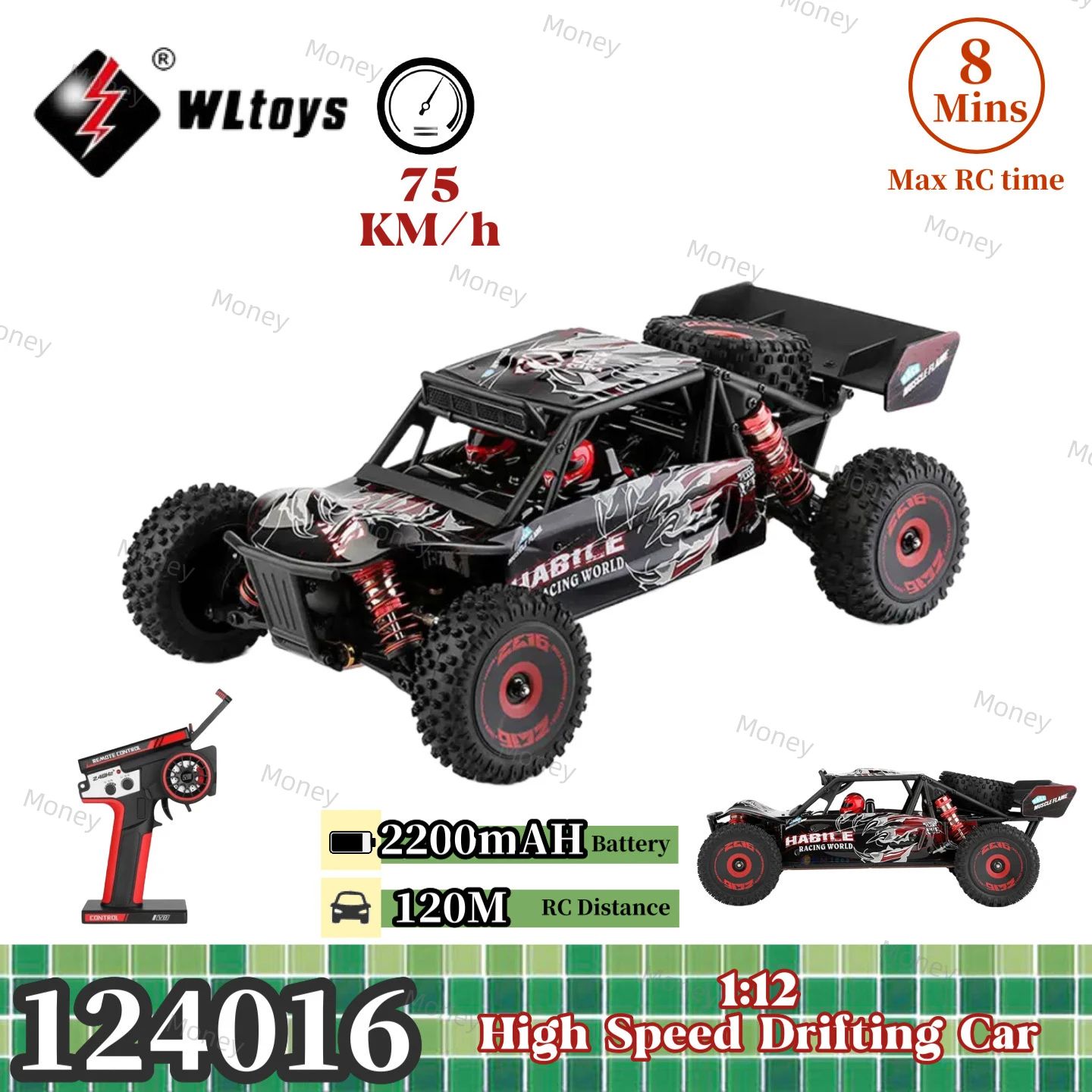 Ultimate 4WD High Speed RC Car Brushless Off Road Racer 124016 3b bo