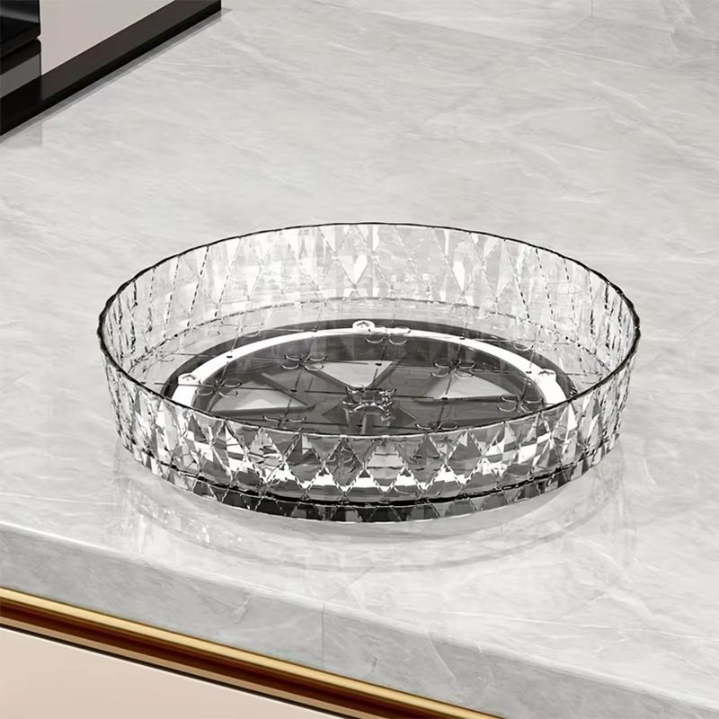 SpinMaster 360 Rotating Turntable Storage Rack Multifunctional Countertop Organizer transparent Green