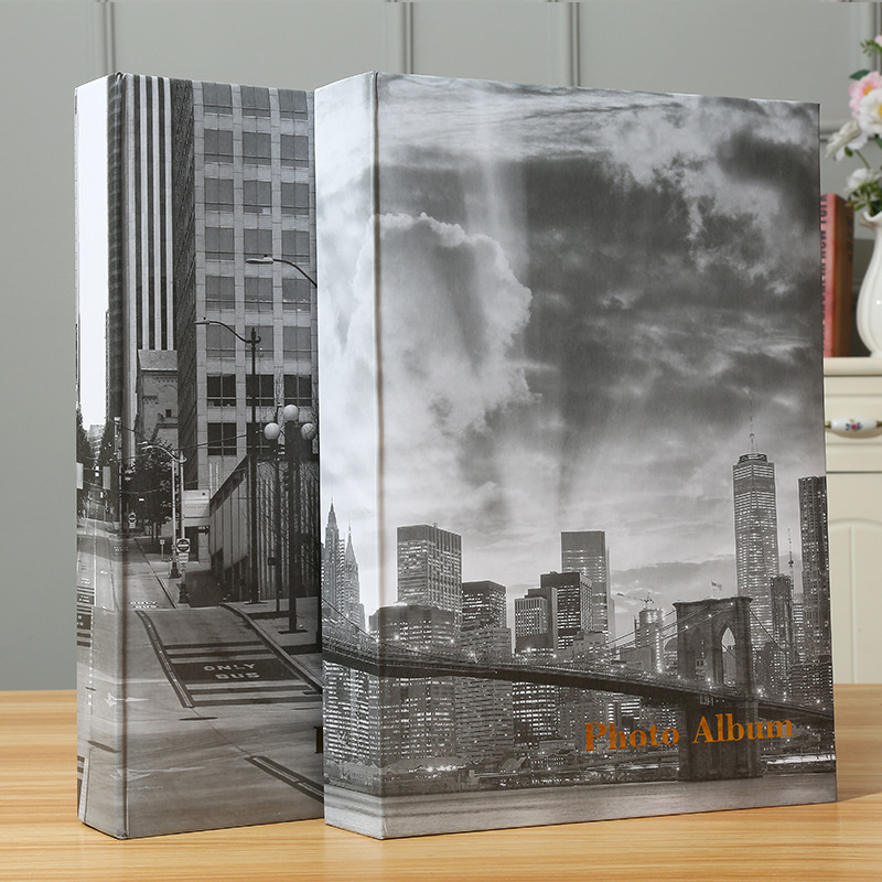 Vintage City Print Photo Album Wedding Memory Book, Scrapbook Case For Photos b