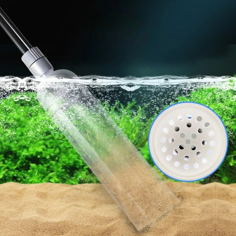 AquaClean Pro Aquarium Gravel Vacuum Cleaner Manual Fish Tank Siphon Pump For Easy Water Changes 2.6m (8 Ft 6 In)