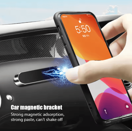 Strip Style Magnetic Car Phone Holder & Wall Mount For Smartphones rose Gold 1