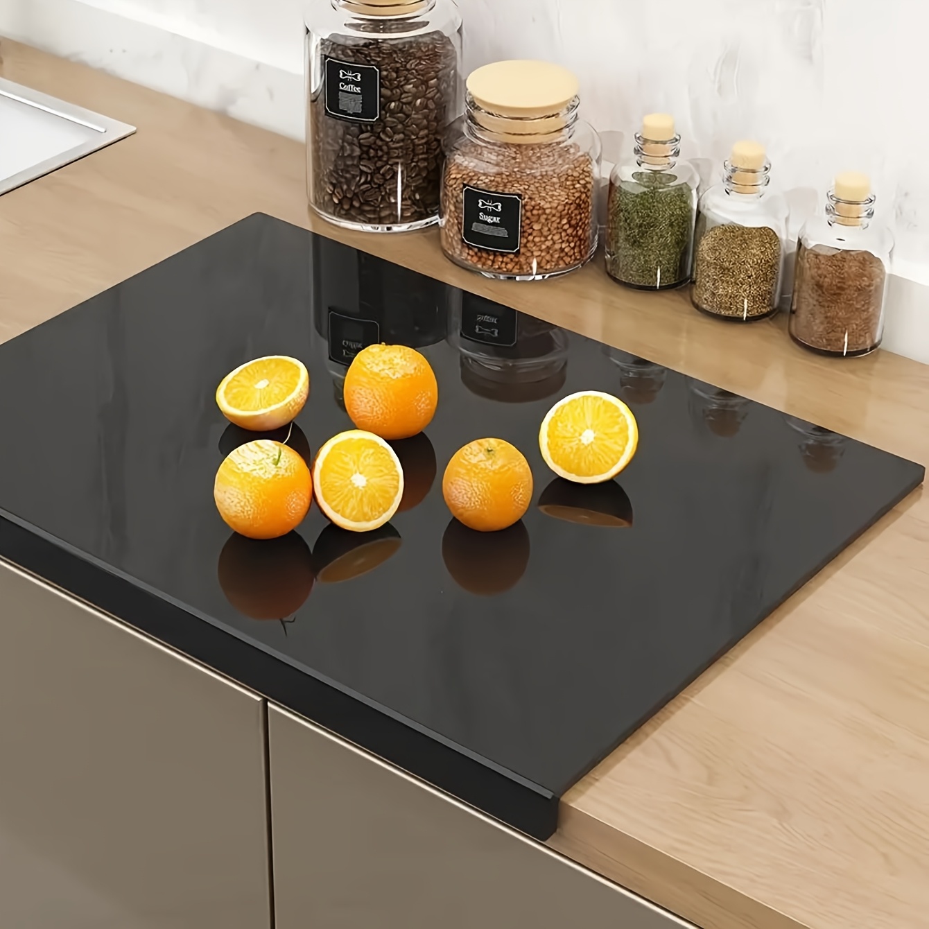 High Toughness Acrylic Large Black Cutting Board, Non Slip Easy Clean Surface, Ideal For Kitchen Countertops High Toughness Acrylic Large Black Cutting Board, Non Slip Easy Clean Surface, Ideal For Kitchen Countertops