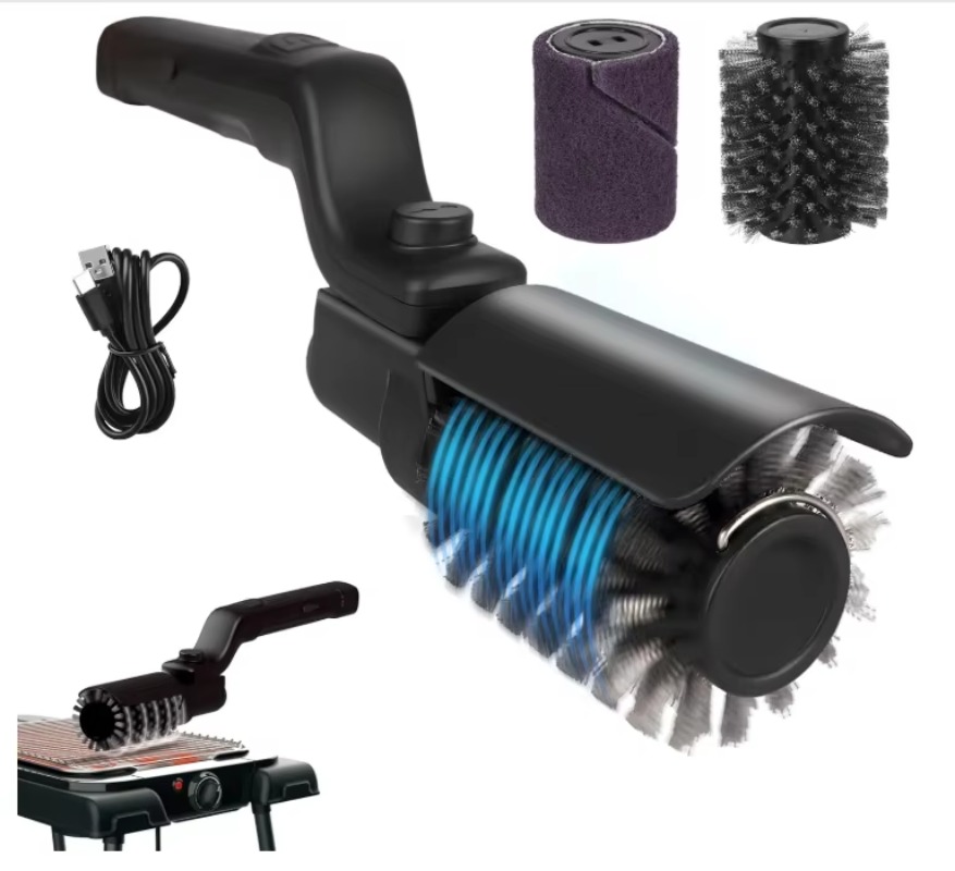 Angle Adjustable Portable Electric BBQ Brush, Powerful Cleaning Heavy Oil Brush, Outdoor Household CleaningTool Angle Adjustable Portable Electric BBQ Brush, Powerful Cleaning Heavy Oil Brush, Outdoor Household CleaningTool