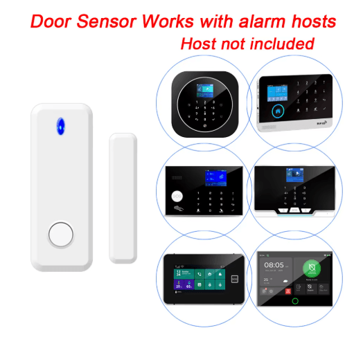 Wireless Door & Window Sensor 433MHz Open Door Detector For Smart Alarm Systems 10pcs