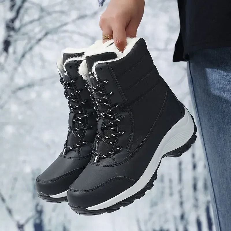 Waterproof Thermal Platform Winter Boots red 7.5
