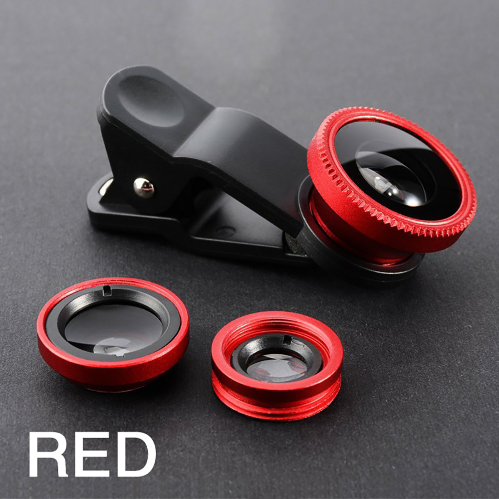 Universal Phone Lens Fish Eye Zoom Lens Wide Angle Micro Camera Lens With Phone Clip silver