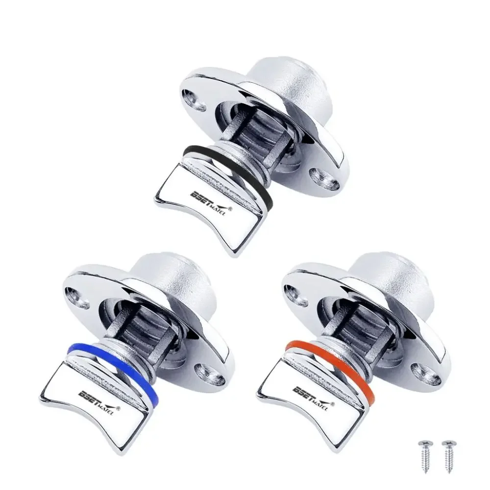 Boat Garboard Transom Hull Bung Hole Drainage Plug Stainless Steel Drain Plug Socket For Kayak Canoe orange