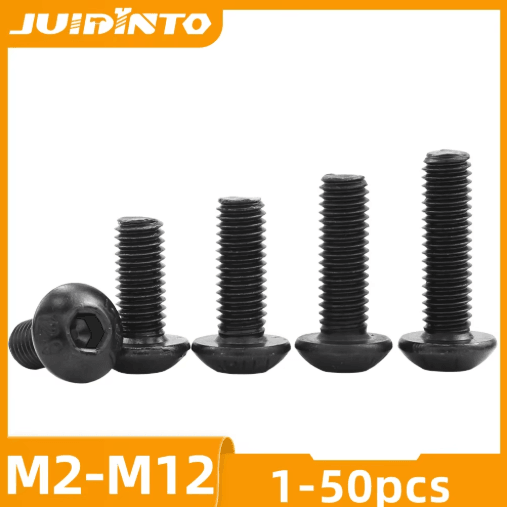 JUIDINTO 12.9 Grade Hex Socket Button Head Screws For MTB & Mechanical Projects m10 2pcs 55mm