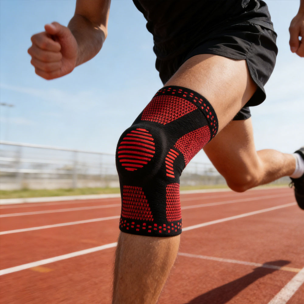 Adjustable Patella Knee Pads, High Elastic Knee Support Brace, Basketball Volleyball Safety Guard Strap Protector black xl