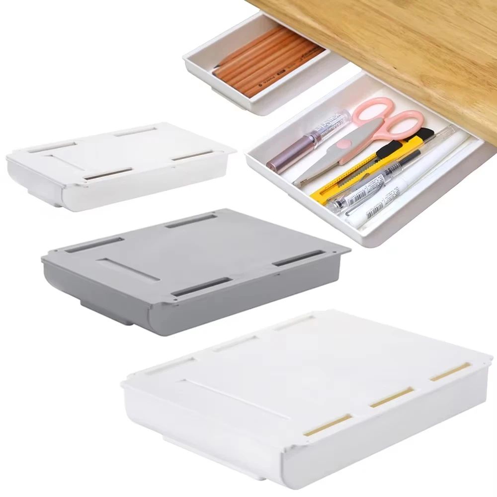 Hidden Self Adhesive Storage Organizer Box l white 1pc