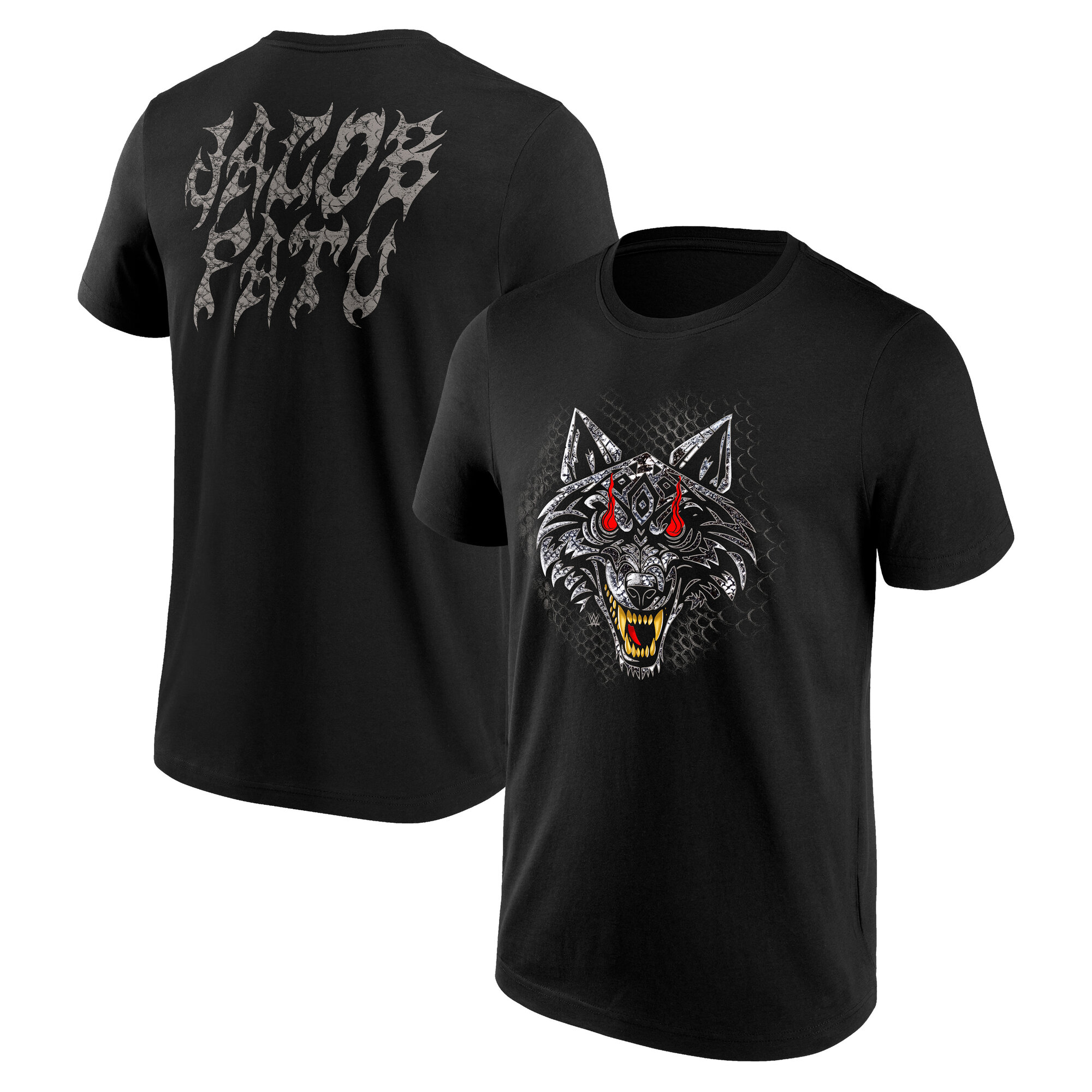"WWE Jacob Fatu Tribal Wolf Head T-Shirt - Schwarz - Herren" Image