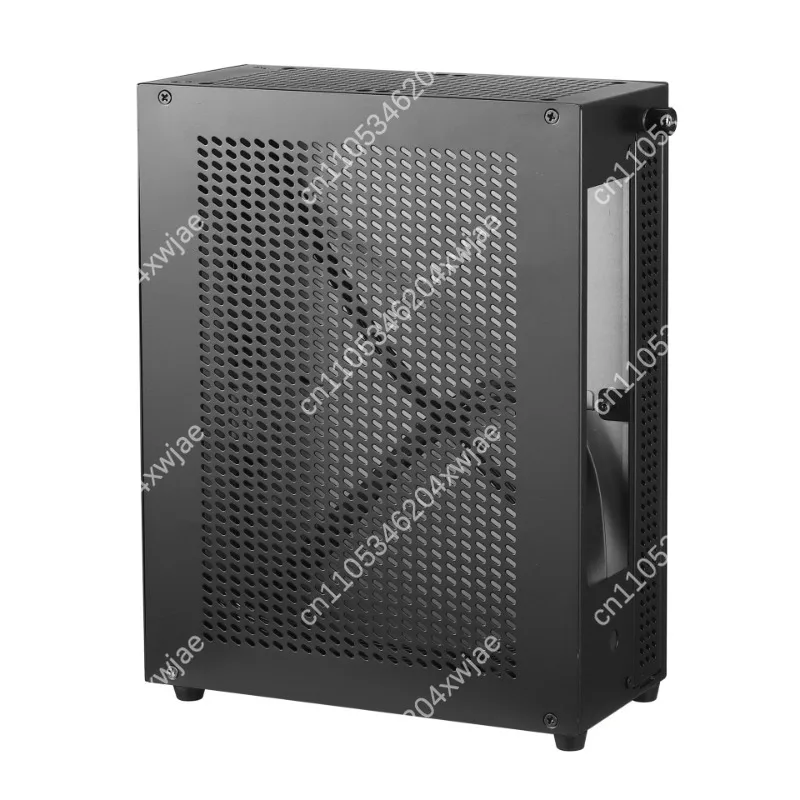 Duales 3,5-Zoll-Hot-Swap-NAS-Gehäuse, Mini-ITX-Desktop-Gehäuse mit Gleichstrom, leises Mini-PC-Gehäuse für den Heimserver Image