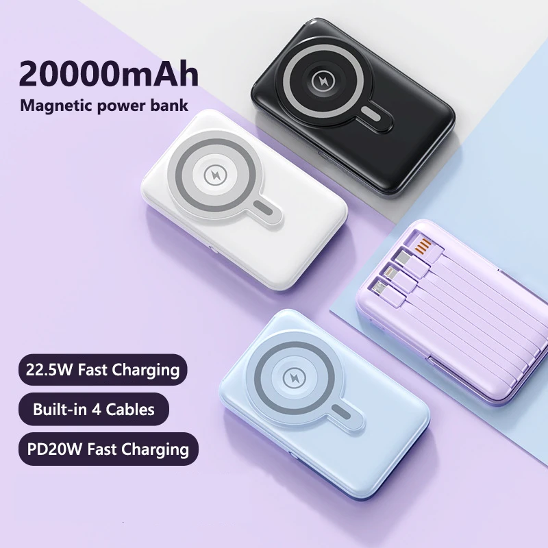 20000 mAh 20 W Power Bank Magnetische tragbare drahtlose Schnelllade-PowerBank für MagSafe für iPhone 17 16 Pro Max 15 14 13 Samsung Image