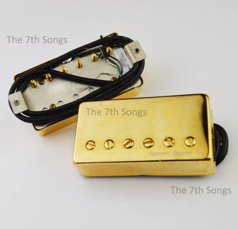 E-Gitarre SH2 SH4 Humbucker Pickup Set Nickel Silber Cover Jazz JB Humbucker Gold 50mm / 52mm Pole Abstand