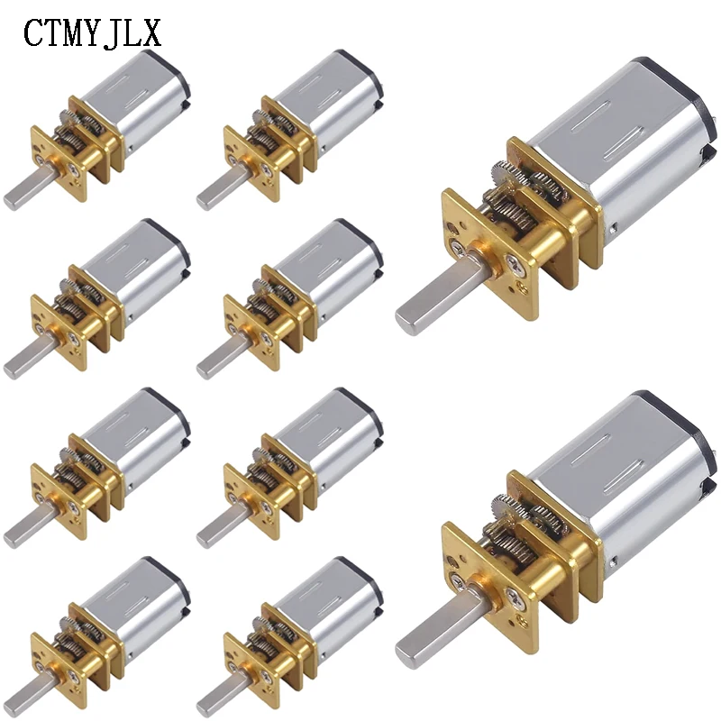 10 Stück DC 3V 6V 12V GA12-N20 Mikro-Metallgetriebemotor Zahnradgetriebemotor 15RPM 30RPM 50RPM 100RPM 200RPM 300RPM 500RPM 1000RPM Image