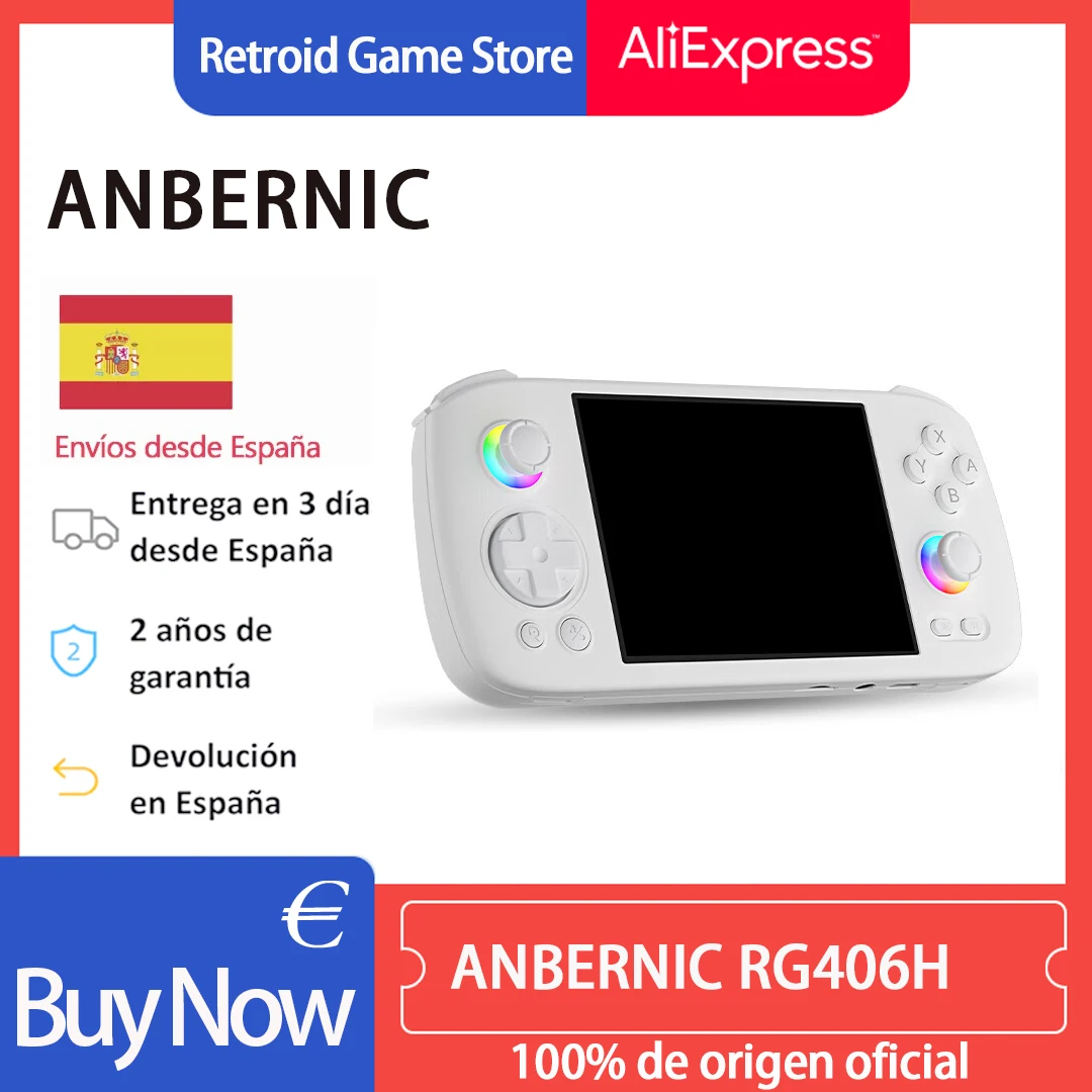 ANBERNIC RG406H RG 406H Handheld-Spielekonsole 4 Zoll IPS Multi-Touchscreen Retro-Videospiele-Spieler unterstützen 5G WIFI FOTA Update