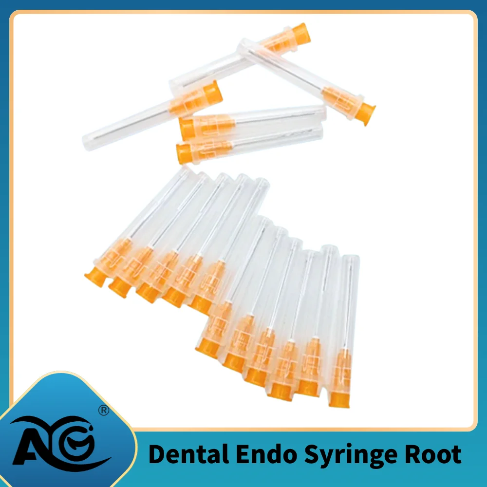 AG 100 Stück/1 Beutel Dental Endo Irrigationsnadeln, Zahnwurzelkanal-Lateralirrigationsnadeln, Durchmesser 0,3/0,4/0,5 mm Image