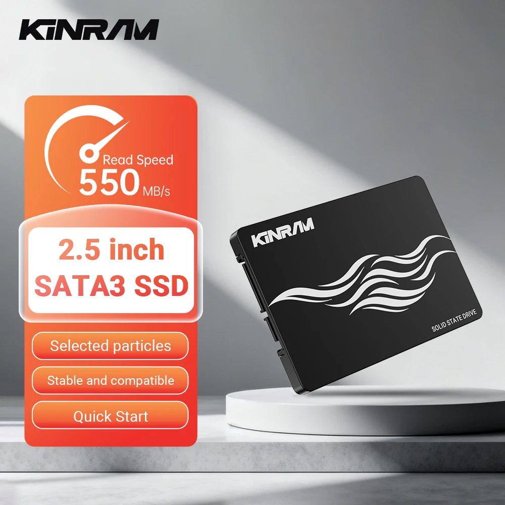 KinRam 2,5 SATAIII SSD 128 GB 120 GB 256 GB 240 GB HDD 512 GB 1 TB Interne Solid State SATA 3 240 256 GB Festplatte für Laptop-Desktop Image