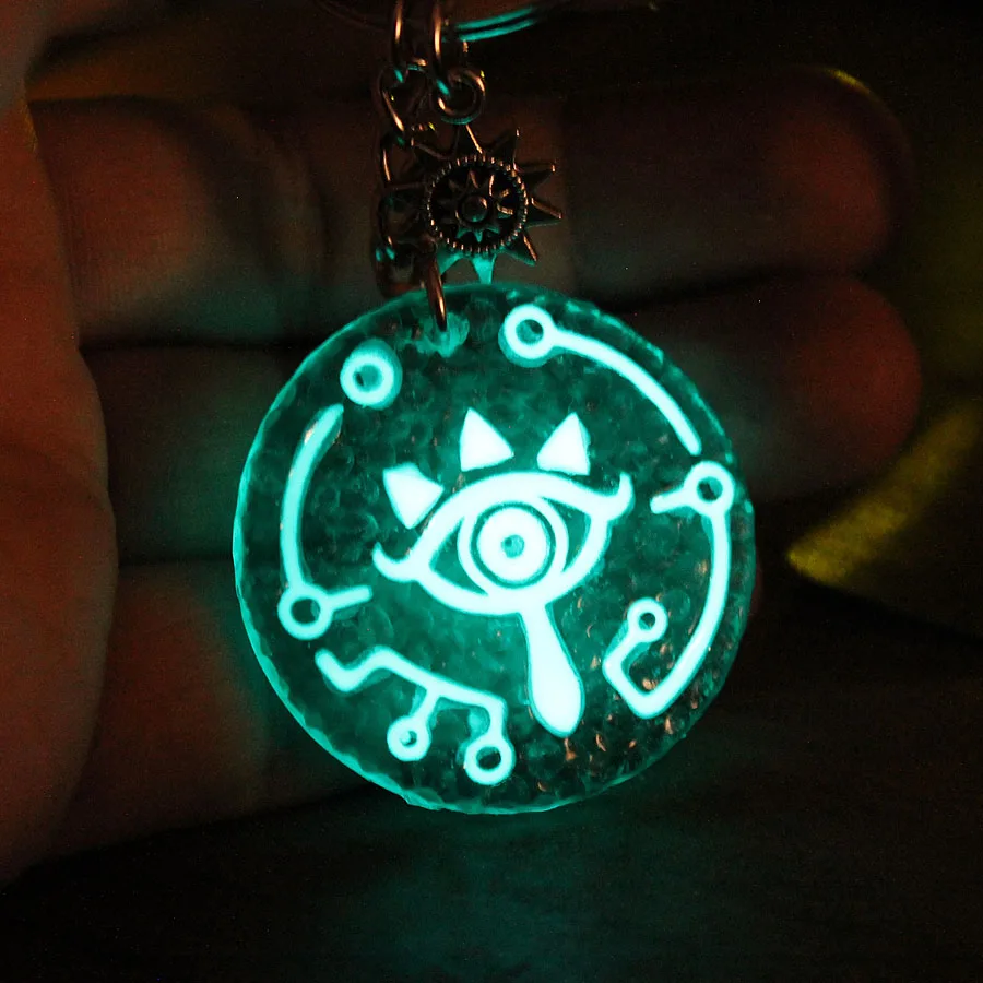 Die Augen der Sheikah-Anhänger-Schlüsselanhänger Zeldas-Schlüsselanhänger Glow In The Dark Charming Image