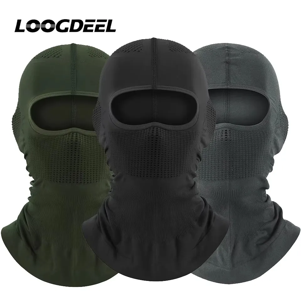 LOOGDEEL Motorrad-Vollgesichtsmaske Fahrrad Ski Motorradhelm Innenkappe Schal Kopfbedeckung Atmungsaktive Sturmhaube Hochelastisch Image