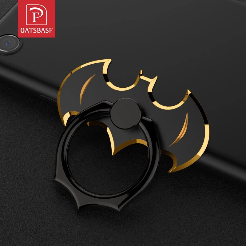 Oatsbasf Bat Finger Ring Supporto per telefono 360 Ruota Supporto da tavolo Supporto per telefono cellulare Supporto in metallo per iPhone Xiaomi Tutti i telefoni