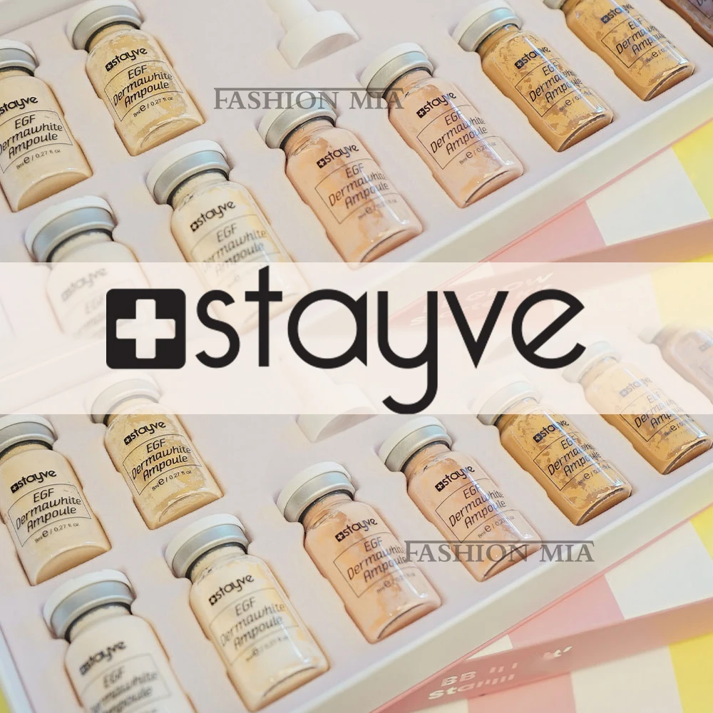 Korea Stayve BB Cream Glow Skin Booster Ampulle Kit Niacinamid/Salmon DNA Face Foundation Feuchtigkeitscreme Hautpflege Schönheit Image