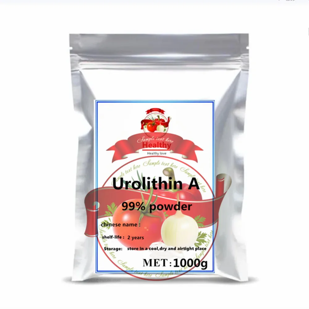 99 % Urolithin-A-Pulver (Uro-A) – werkseitig spezialisierte, maßgeschneiderte mehrschichtige Beutelverpackung für den globalen schnellen Versand Image