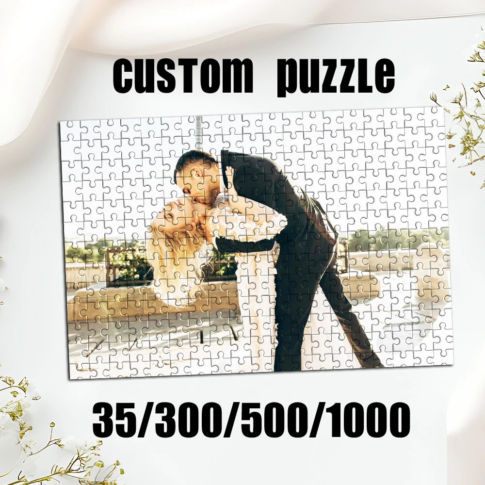 Personalisiertes Foto-Puzzle, individuell gestaltbares Puzzle-Spiel mit Ihrem eigenen Foto/Bild, Weihnachtsgeschenk, Hochzeitsgeschenk Image