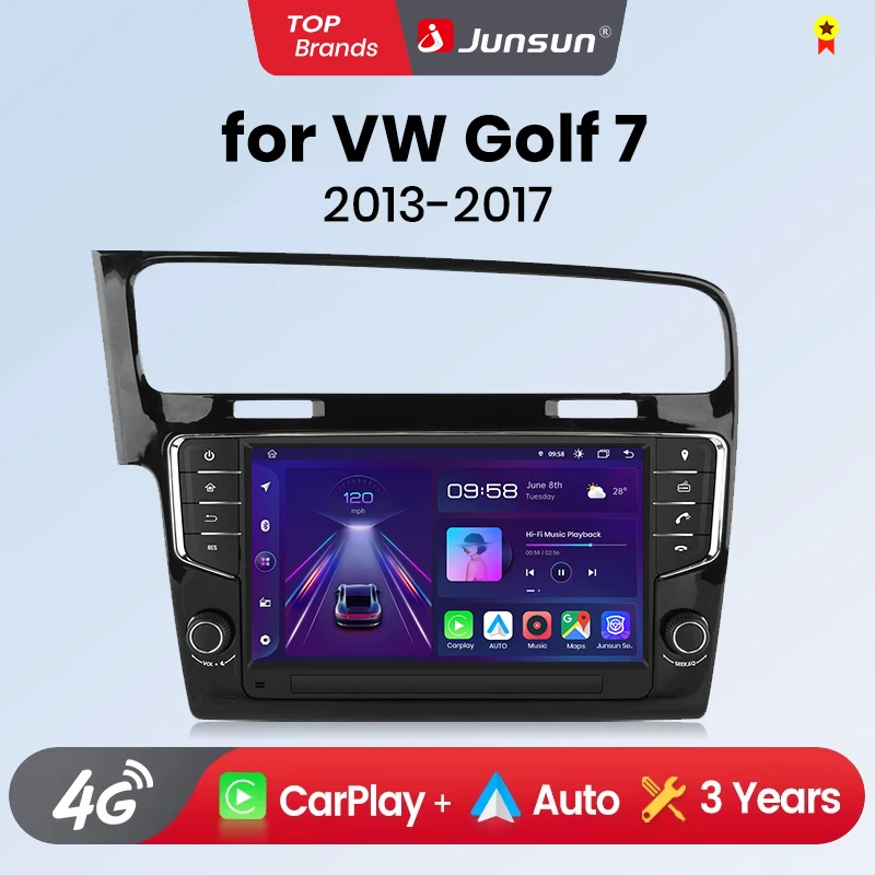Junsun 9 Zoll Wireless CarPlay Android Auto Radio für Volkswagen VW Golf 7 2013-2017 Auto Multimedia GPS Autoradio Image