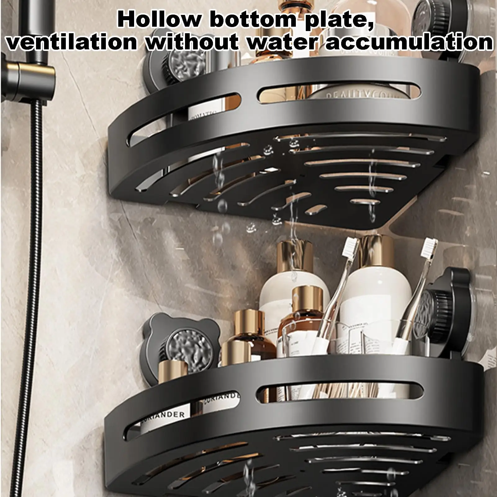 Organisateur de douche d'angle, porte-shampoing de salle de bain, support de douche triangulaire, étagères de salle de bain, étagère de douche d'angle, accessoires de salle de bain