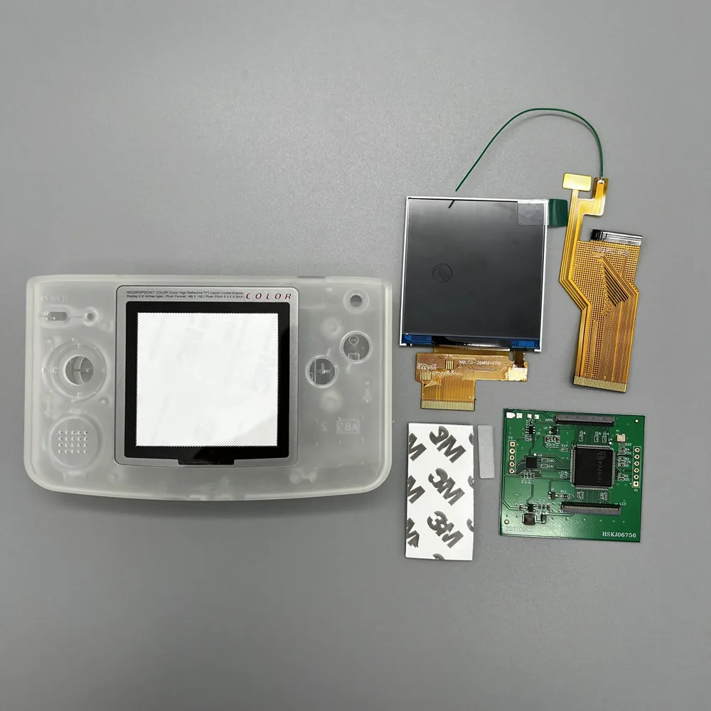 Der neue 2,6-Zoll-IPS-LCD-Bildschirm der Originalgröße 2022 ist für das Neo-Geo-Pocket-Farb-NGPC-LCD geeignet. Kein Schnitt erforderlich. Image
