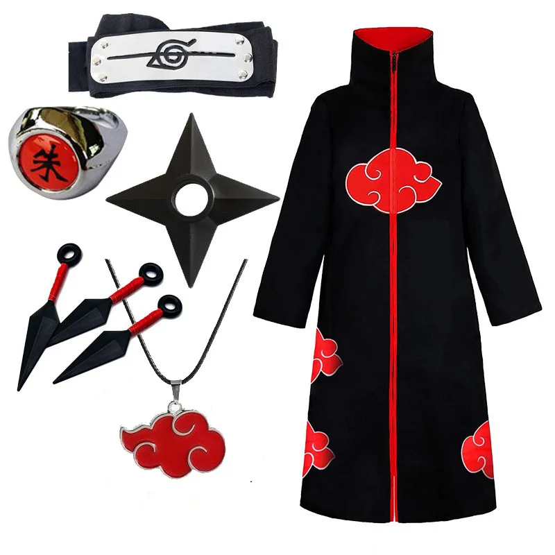 Beliebtes Spiel Ninja Hokage Cosplay-Kostüm in Schwarz und Weiß, mit Itachi Akira, der den neuen Umhang der vierten Generation organisiert