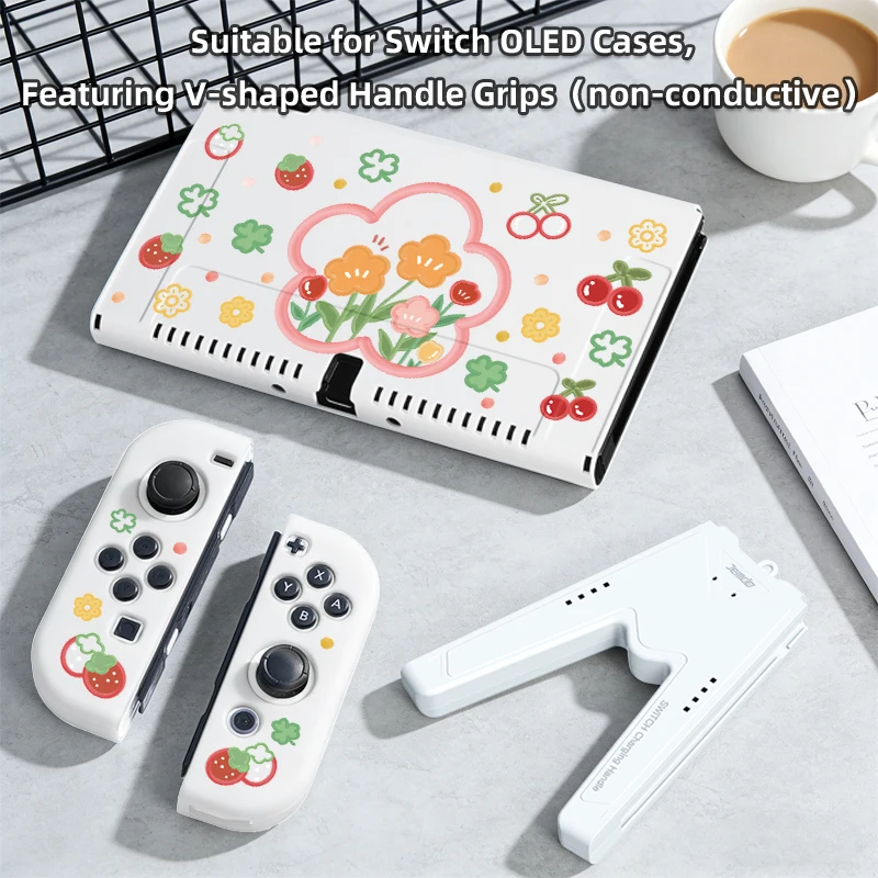 Schutzhülle für Switch, mit Joy-Con-Griffen, kompatibel mit Switch NS/OLED, Spielekonsolen-Zubehäuse. Image