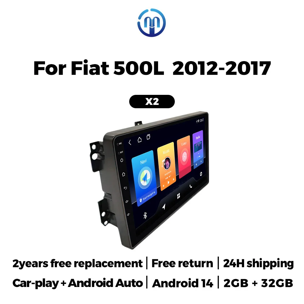 MEKEDE Auto Radio GPS Multimedia-Player für Fiat 500L 2012 - 2018 Android Intelligente Fahrzeug-Haupteinheit Carplay Stereo-Bildschirm Image