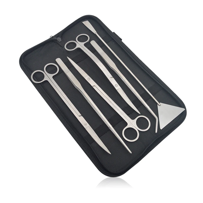 Aquarium Schere Werkzeuge Set Welle Schere Pinzette Pflanzen Gras Edelstahl Reinigung Werkzeuge Aquarium Schaufeln Aquarium Zubehör Image